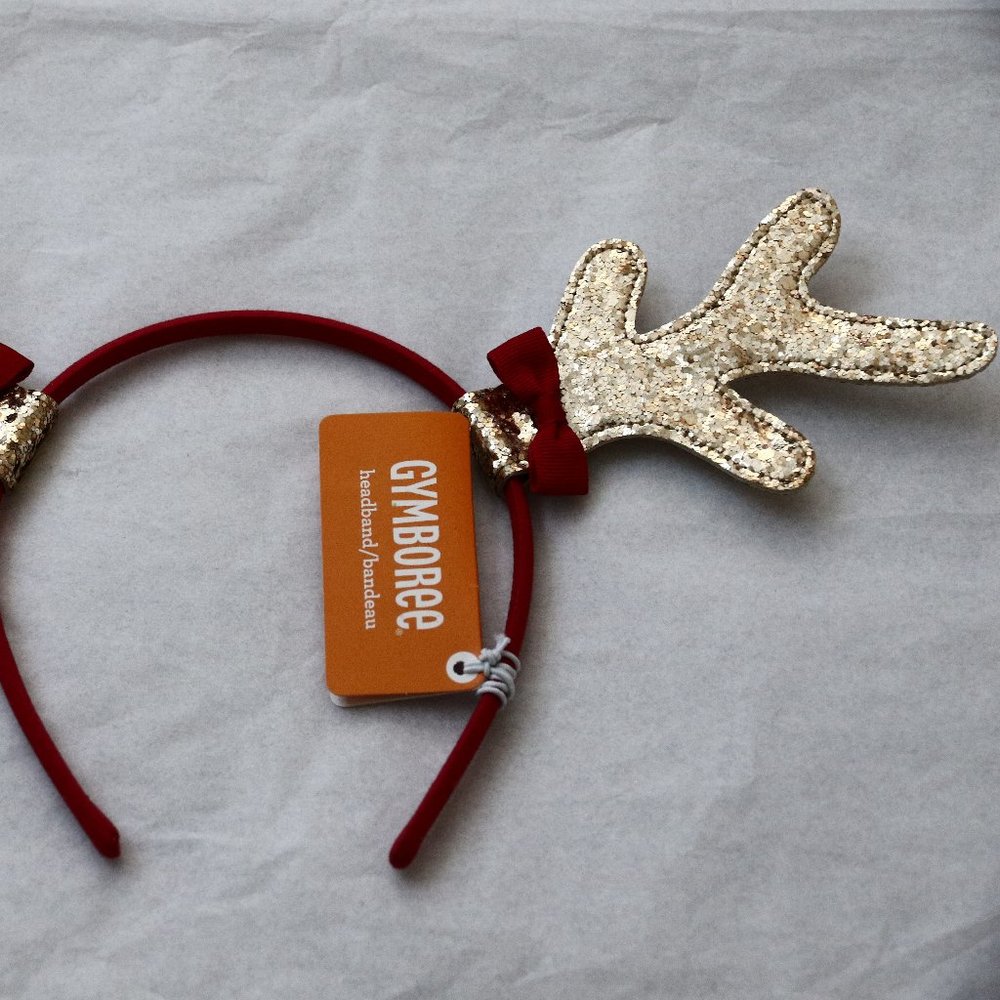 Gymboree Girls Glitter Deer Ears Headband Christmas New